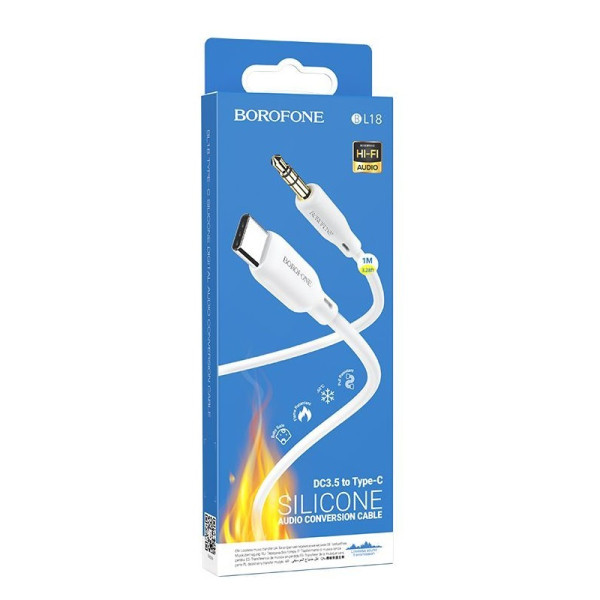 Cablu Borofone BL18 3.5 Audio Jack to Type-C (1M) [White]