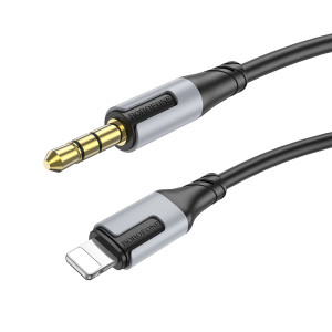 Cablu Borofone BL19 iP silicone digital audio conversion cable [Black]