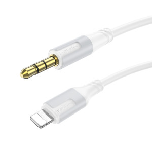 Cablu Borofone BL19 iP silicone digital audio conversion cable (1m) [White]
