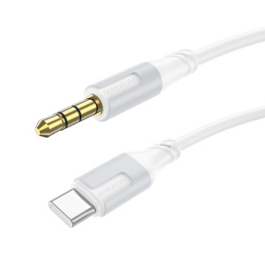 Cablu Borofone BL19 Type-C silicone digital audio conversion cable (1m) [White]