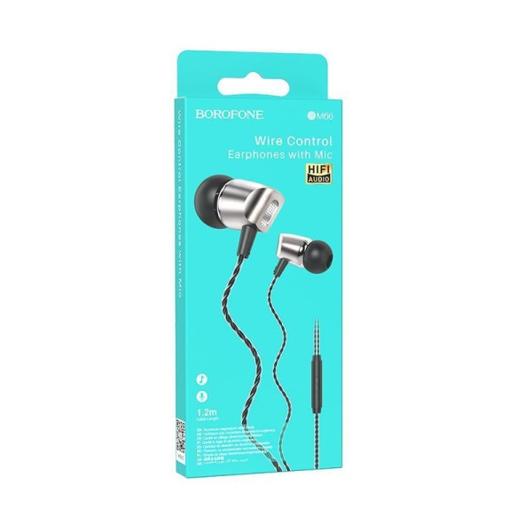 Casti Borofone BM66 New sound with mic [Metal-Gray]