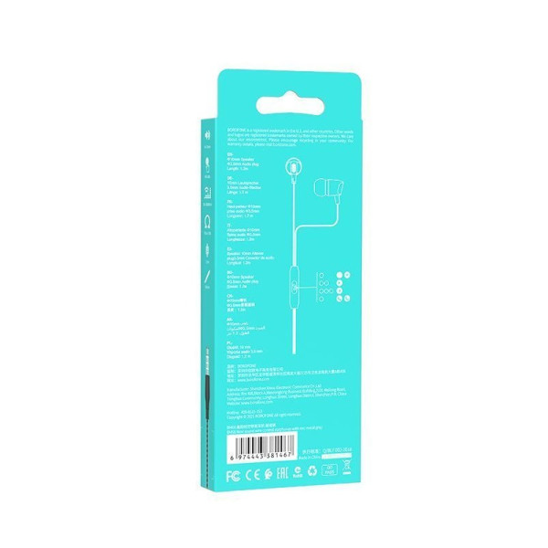 Casti Borofone BM66 New sound with mic [Metal-Gray]
