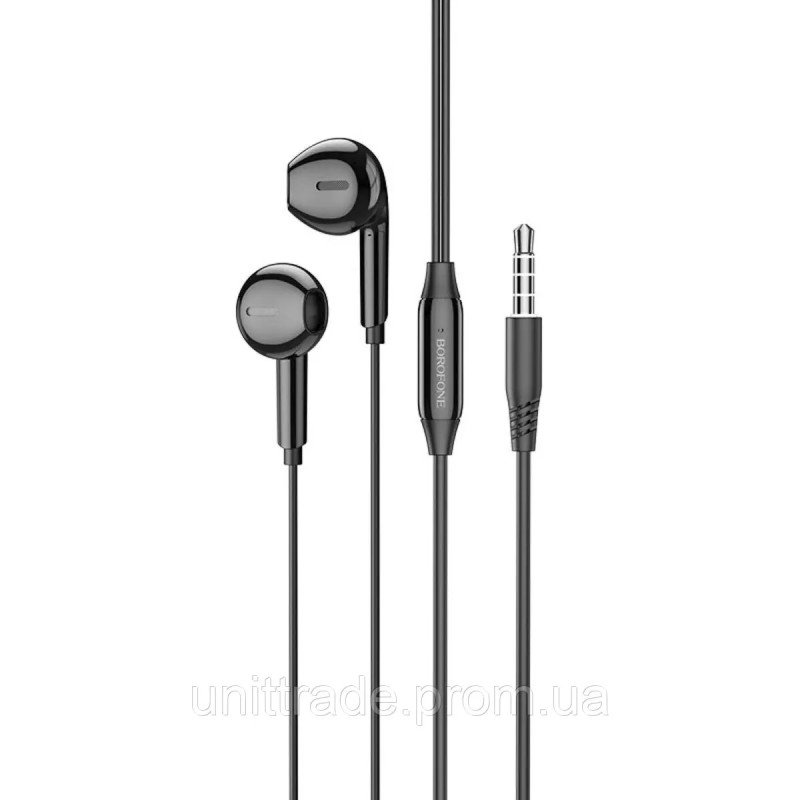 Наушники Borofone BM71 Light song universal with microphone [Black]