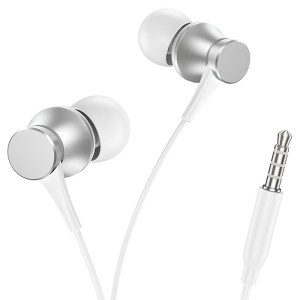 Casti Borofone BM73 Platinum universal with microphone [Silver]