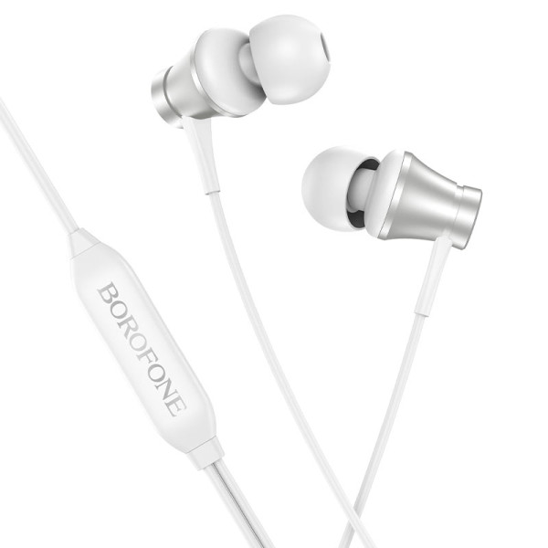 Casti Borofone BM73 Platinum universal with microphone [Silver]