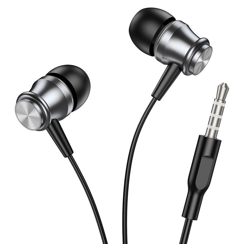 Наушники Borofone BM75 Platinum Metal with microphone [Metal-Gray]