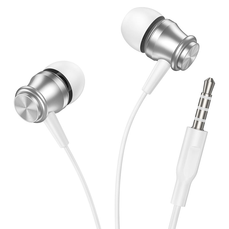 Наушники Borofone BM75 Platinum Metal with microphone [Silver]