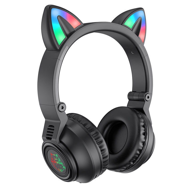 Наушники Wireless Borofone BO18 Cat Ear BT headphones [Black]