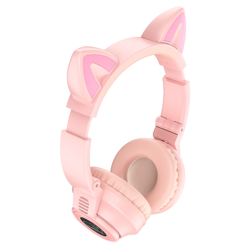 Наушники Wireless Borofone BO18 Cat Ear BT headphones [Pink]
