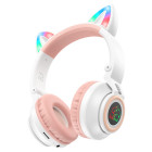 Наушники Wireless Borofone BO18 Cat Ear BT headphones [White]