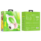 Наушники Wireless Borofone BO18 Cat Ear BT headphones [White]