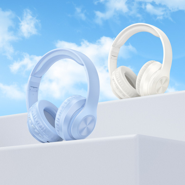 Наушники беспроводные Borofone BO24 Gratified BT headphones [Blue]