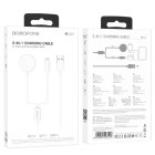Incarcator wireless Borofone BQ22 iWatch and mobile phone (2-in-1) [White]