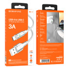 Cablu Borofone BU40 Advantage charging data cable Type-C  [Grey]