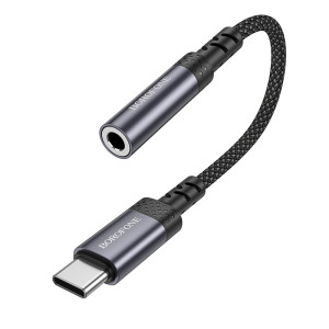 Adapter Borofone BV24 Graceful digital audio converter cable Type-C to 3.5mm [Metal Grey]