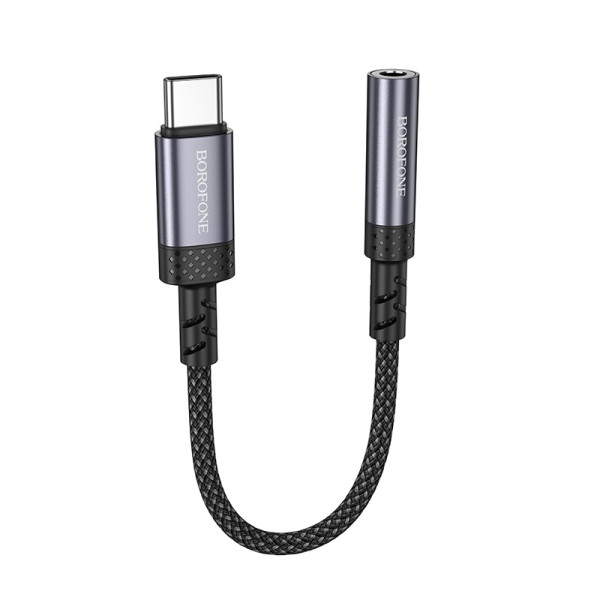 Adapter Borofone BV24 Graceful digital audio converter cable Type-C to 3.5mm [Metal Grey]