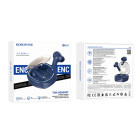 Наушники беспроводные Borofone BW37 Amused true wireless ENC noise reduction BT headset [Blue]