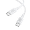 Cablu Borofone BX111 Feliz 60W charging data cable C to C [White]