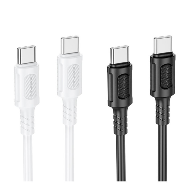 Cablu Borofone BX111 Feliz 60W charging data cable C to C [White]