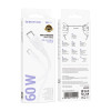 Cablu Borofone BX111 Feliz 60W charging data cable C to C [White]