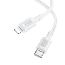 Cablu Borofone BX111 Feliz PD charging data cable iP [White]