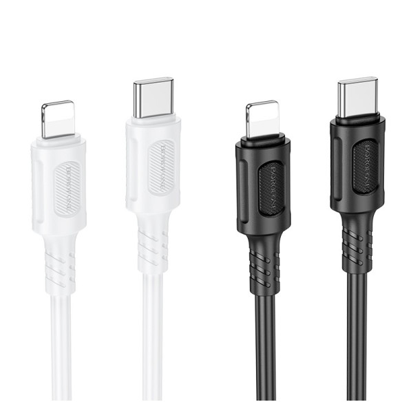 Cablu Borofone BX111 Feliz PD charging data cable iP [White]