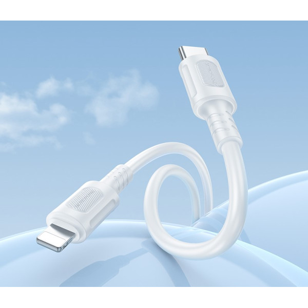 Cablu Borofone BX111 Feliz PD charging data cable iP [White]