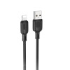 Cablu Borofone Borofone BX113 Lenny silicone charging data cable IP (L=1M) [Black]