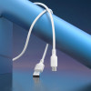 Cablu Borofone Borofone BX113 Lenny silicone charging data cable Micro (L=1M) [White]
