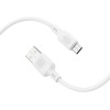 Cablu Borofone Borofone BX113 Lenny silicone charging data cable Micro (L=1M) [White]