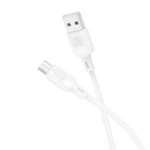 Cablu Borofone Borofone BX113 Lenny silicone charging data cable Micro (L=1M) [White]