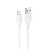 Cablu Borofone Borofone BX113 Lenny silicone charging data cable Micro (L=1M) [White]