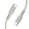Cablu Borofone BX116 Certain 60W charging data cable C to C [Gray]