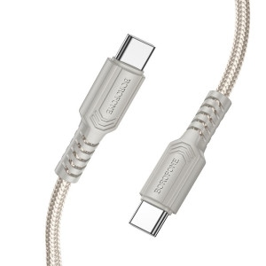 Cablu Borofone BX116 Certain 60W charging data cable C to C [Gray]