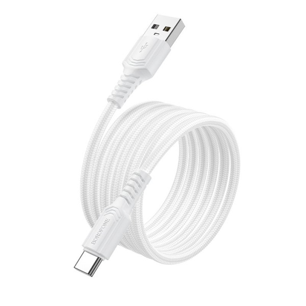 Cablu Borofone BX116 Certain charging data cable Type-C [White]