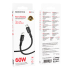 Cablu Borofone BX116 Certain 60W charging data cable C to C [Black]