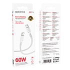 Cablu Borofone BX116 Certain 60W charging data cable C to C [White]