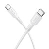 Cablu Borofone BX116 Certain 60W charging data cable C to C [White]
