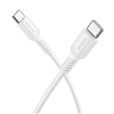 Cablu Borofone BX116 Certain 60W charging data cable C to C [White]