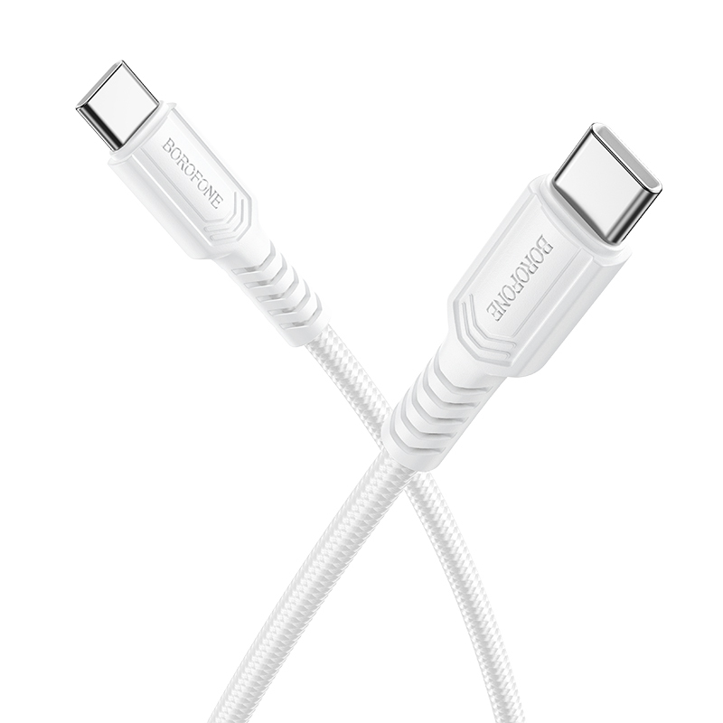 Cablu Borofone BX116 Certain 60W charging data cable C to C [White]