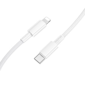 Cablu Borofone BX117 Source PD charging data cable iP [White]