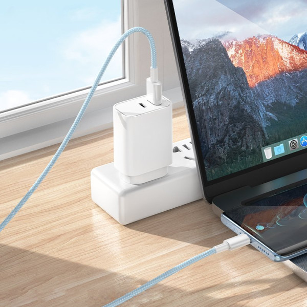 Кабель Borofone BX117 Source charging data cable Type-C [Blue]