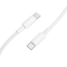 Cablu Borofone BX117 Source 60W charging data cable C to C [White]