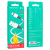 Cablu Borofone BX83 Famous silicone charging data cable Micro [White]
