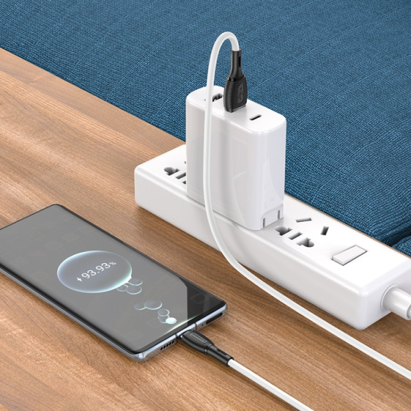 Кабель Borofone BX86 Advantage silicone charging data cable for Type-C [White]