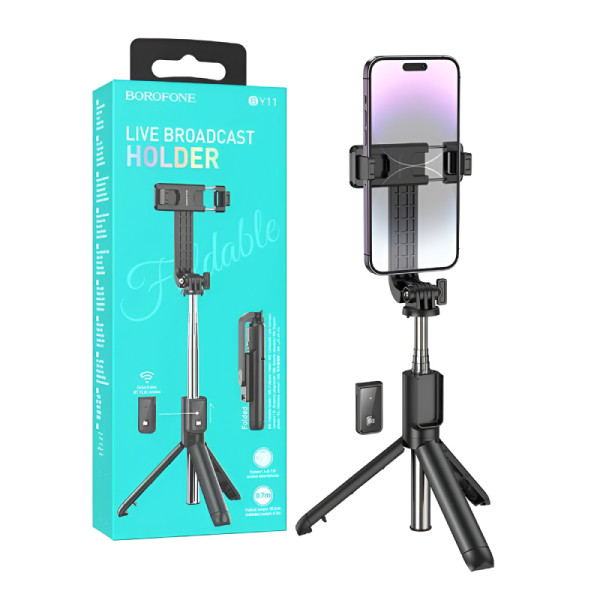 Selfie stick Borofone BY11 Happy live broadcast holder [Black]