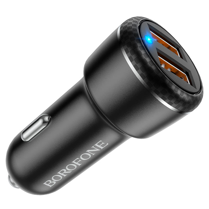 Авто-зарядка Borofone BZ17 Core Dual Port (QC3.0)[Black]