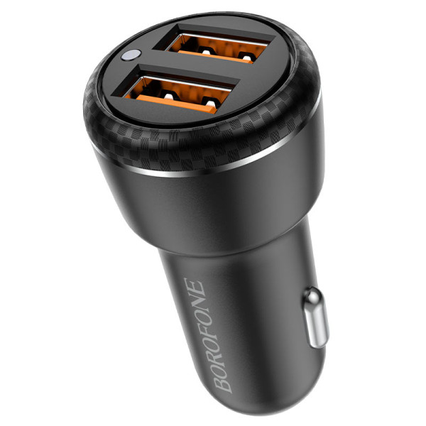 Авто-зарядка Borofone BZ17 Core Dual Port (QC3.0)[Black]