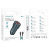 Incarcator auto Borofone BZ19 Wisdom + Cablu Type-C (2.4A)[Black]