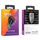 Incarcator auto Borofone BZ20 Smart PD20W+QC3.0 [Transparent-Black]